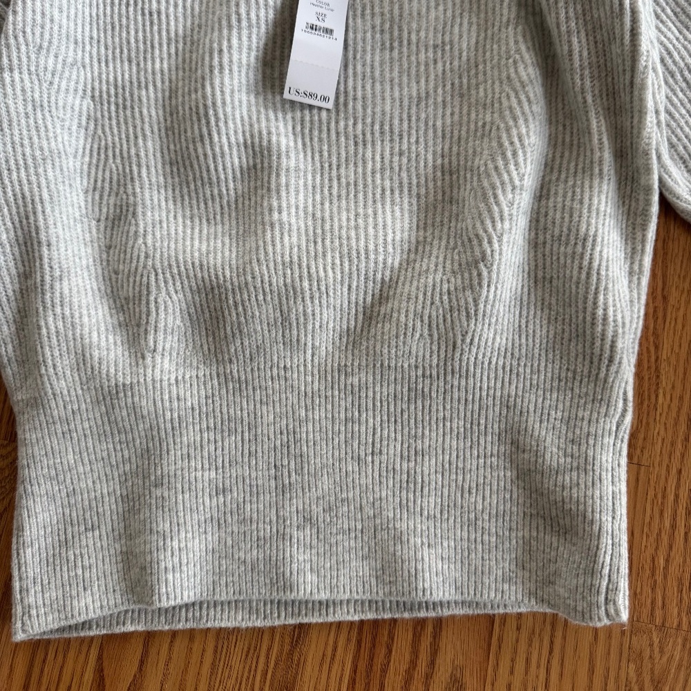 WHBM Ribbed Raglan Fitted Sweater - Picture 4 of 9